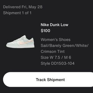 Nike Dunk Low in Sail and Barely Green